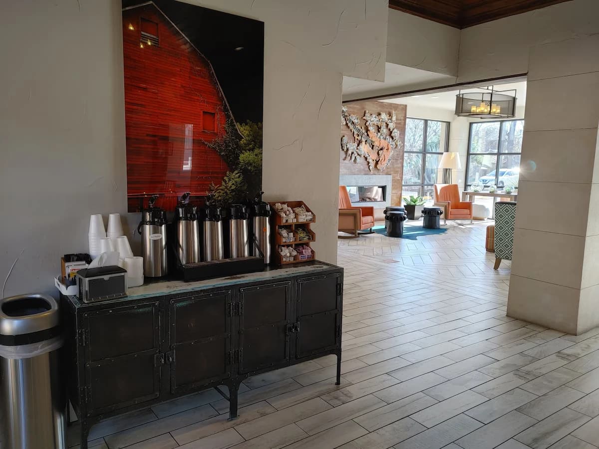 Coffee break area at the hotel