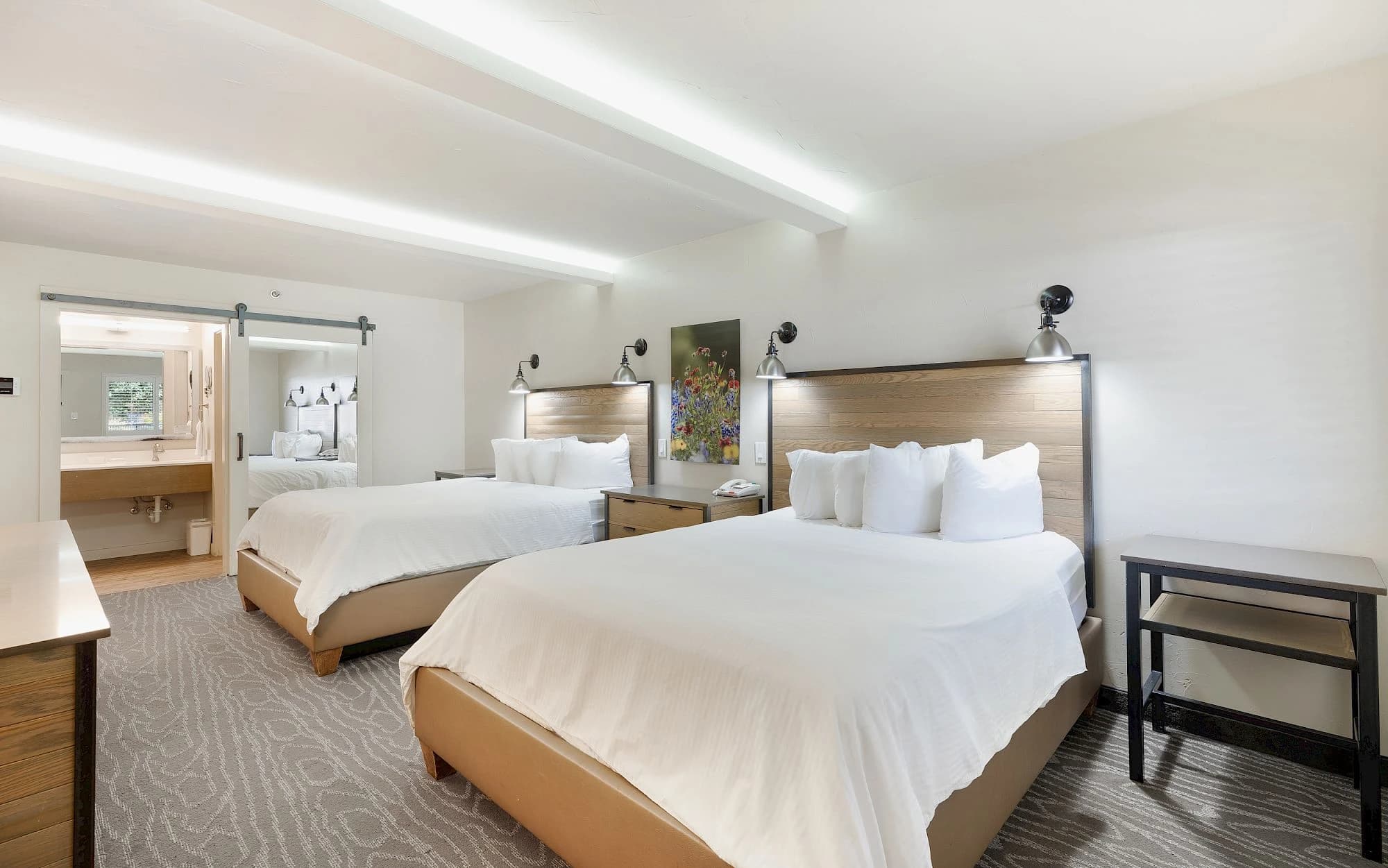 Two-queen room at the Fredericksburg Inn & Suites