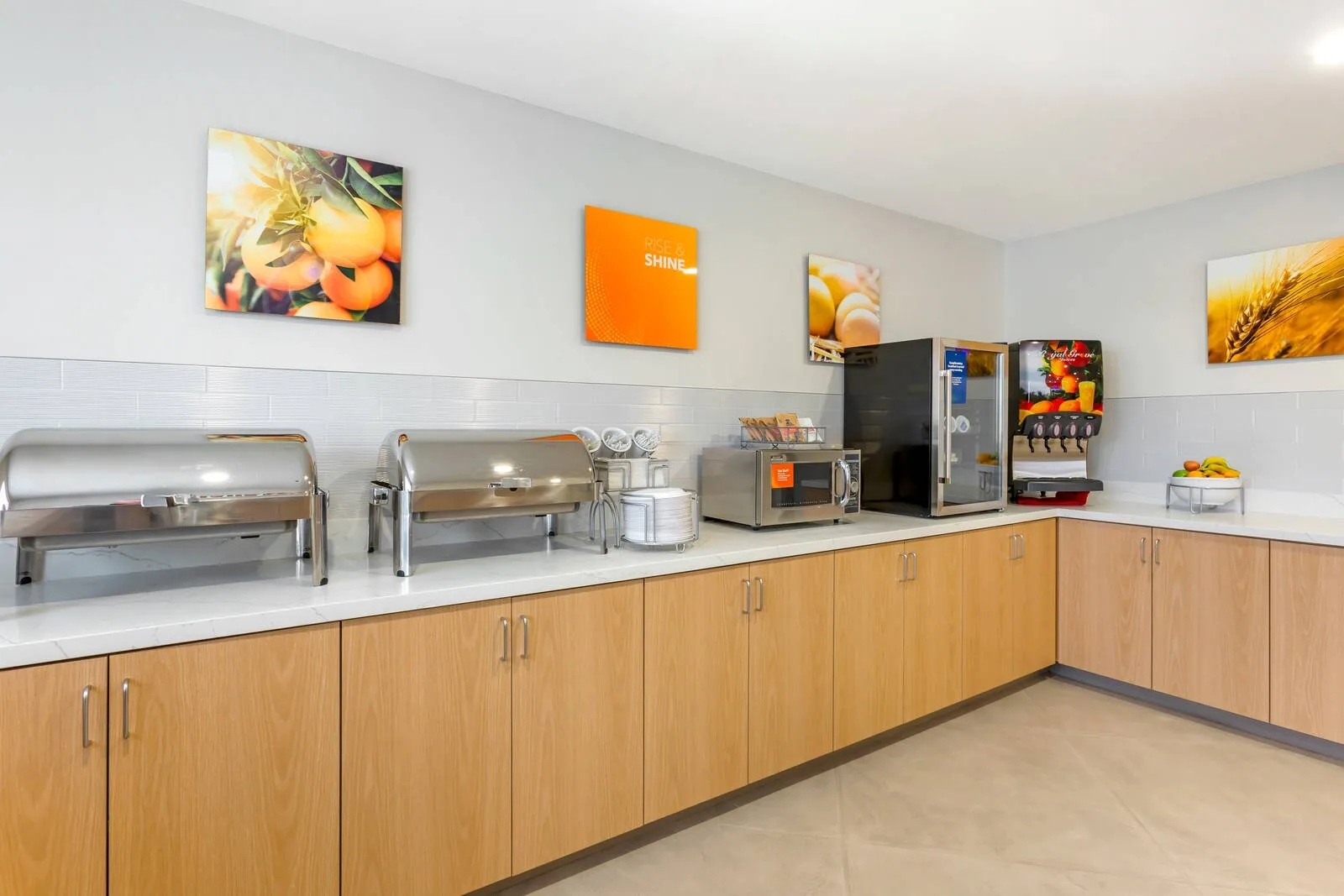 Breakfast bar at the Comfort Suites