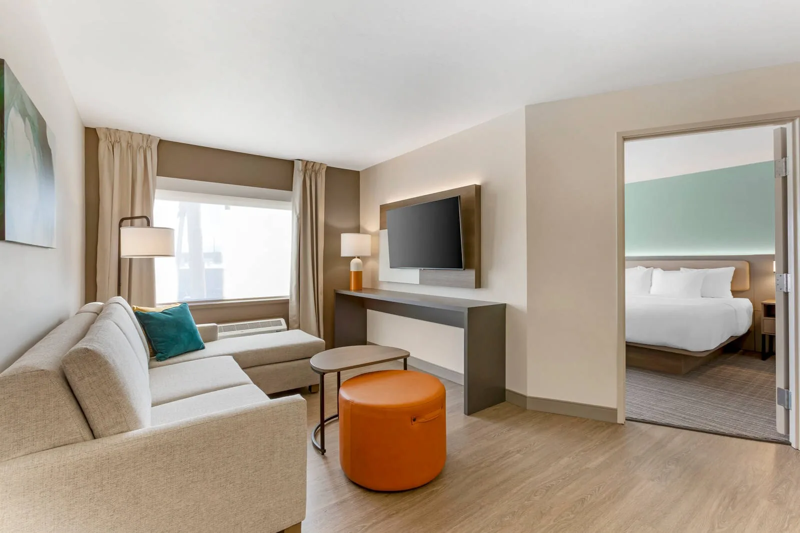 Suite living area at the Comfort Suites